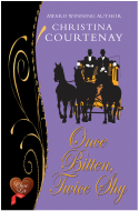book cover for Once Bitten Twice Shy by Christina Courtenay, a book copyedited by Romance Refined editor Rachel Daven Skinner